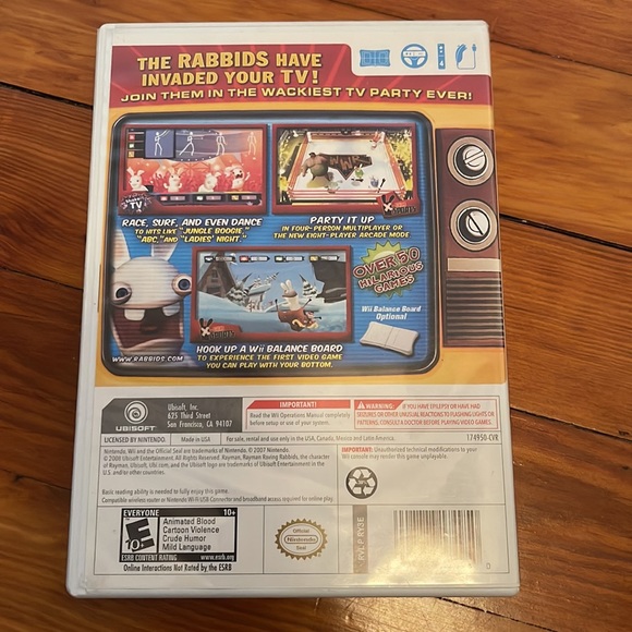 Rayman Raving Rabbids TV Party Nintendo Wii Video Game - Picture 3 of 6